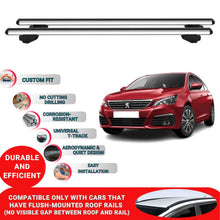Roof Bars For Peugeot 308 T9 Estate 2013-2021 Roof Rack Cross Bars 2 Pcs Grey