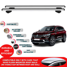Roof Bars For Renault Koleos HC MK2 2016-2023 Roof Rack Cross Bars 2 Pcs Grey