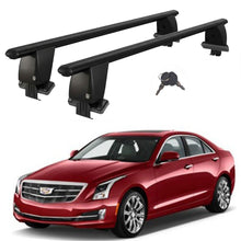 Roof Bars For Cars Without Rails For Cadillac Ats Saloon 2013-2019 Lockable Black 2 Pcs