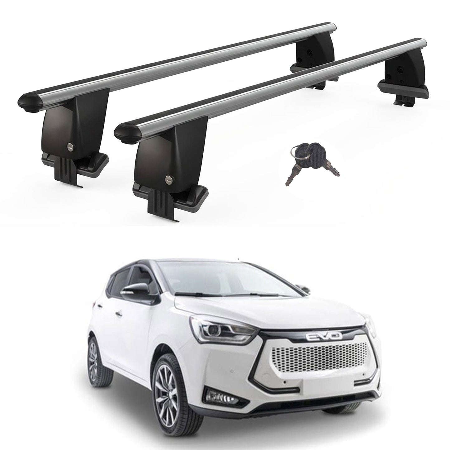 Roof Bars For Cars Without Rails For Dr Dr 3 Evo 3 2016+ Lockable Grey 2 Pcs