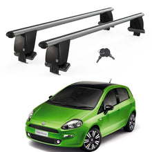 Roof Bars For Cars Without Rails For Fiat Punto III 199 2012-2018 Lockable Grey 2 Pcs