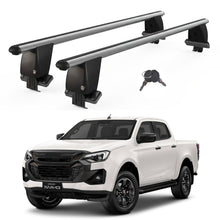 Roof Bars For Cars Without Rails For Isuzu D-Max 2019+ Lockable Grey 2 Pcs