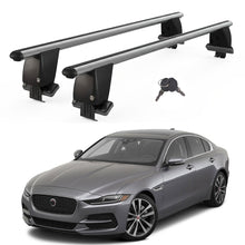 Roof Bars For Cars Without Rails For Jaguar Xe 2015+ Lockable Grey 2 Pcs