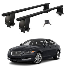 Roof Bars For Cars Without Rails For Jaguar Xf X250 2008-2015 Lockable Black 2 Pcs