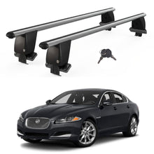 Roof Bars For Cars Without Rails For Jaguar Xf X250 2008-2015 Lockable Grey 2 Pcs