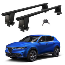 Roof Bars For Cars Without Rails For Alfa Romeo Tonale 965 SUV 2022+ Lockable Black 2 Pcs