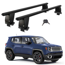 Roof Bars For Cars Without Rails For Jeep Renegade BU 2014+ Lockable Black 2 Pcs