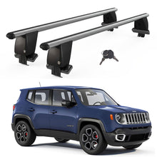 Roof Bars For Cars Without Rails For Jeep Renegade BU 2014+ Lockable Grey 2 Pcs
