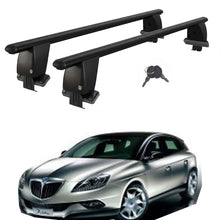 Roof Bars For Cars Without Rails For Lancia Delta III 2008-2015 Lockable Black 2 Pcs