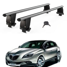 Roof Bars For Cars Without Rails For Lancia Delta III 2008-2015 Lockable Grey 2 Pcs