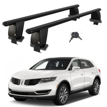 Roof Bars For Cars Without Rails For Lincoln MKX II 2016-2018 Lockable Black 2 Pcs