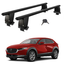 Roof Bars For Cars Without Rails For Mazda Cx-30 2019+ Lockable Black 2 Pcs