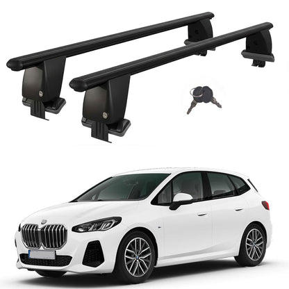Roof Bars For Cars Without Rails For Bmw 2 U06 Active Tourer 2021+ Lockable Black 2 Pcs