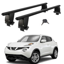 Roof Bars For Cars Without Rails For Nissan Juke F15 2010-2019 Lockable Black 2 Pcs