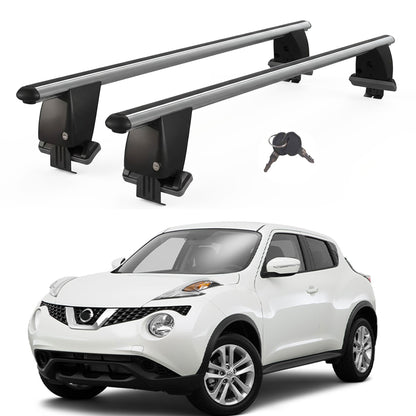Roof Bars For Cars Without Rails For Nissan Juke F15 2010-2019 Lockable Grey 2 Pcs