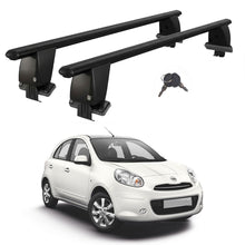 Roof Bars For Cars Without Rails For Nissan Micra/March K13 2010-2017 Lockable Black 2 Pcs