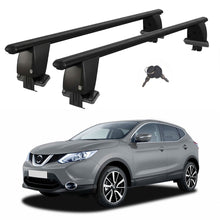 Roof Bars For Cars Without Rails For Nissan Qashqai/Dualis J11 2014-2017 Lockable Black 2 Pcs