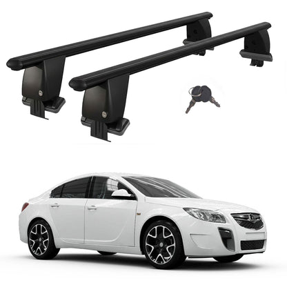 Roof Bars For Cars Without Rails For Vauxhall Insignia 2009-2017 Lockable Black 2 Pcs