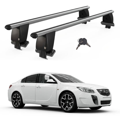 Roof Bars For Cars Without Rails For Vauxhall Insignia 2009-2017 Lockable Grey 2 Pcs