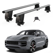 Roof Bars For Cars Without Rails For Porsche Cayenne Po536 2017+ Lockable Grey 2 Pcs