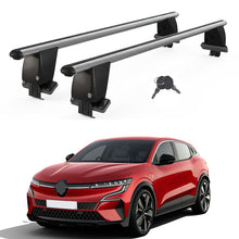 Roof Bars For Cars Without Rails For Renault Megane E-Tech 2021+ Lockable Grey 2 Pcs