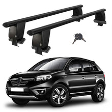 Roof Bars For Cars Without Rails For Renault Koleos 2008-2016 Lockable Black 2 Pcs