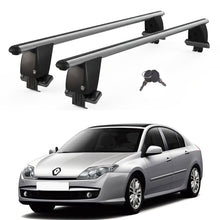 Roof Bars For Cars Without Rails For Renault Laguna III 2008+ Lockable Grey 2 Pcs