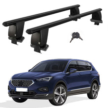 Roof Bars For Cars Without Rails For Seat Tarraco 2018+ Lockable Black 2 Pcs