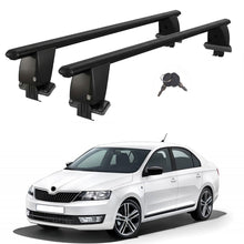 Roof Bars For Cars Without Rails For Skoda Rapid Nh1 HB 2012-2019 Lockable Black 2 Pcs