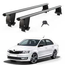 Roof Bars For Cars Without Rails For Skoda Rapid Nh1 HB 2012-2019 Lockable Grey 2 Pcs