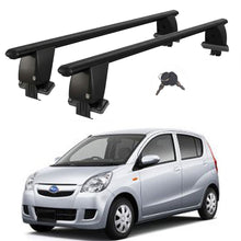 Roof Bars For Cars Without Rails For Subaru Pleo 2007-2018 Lockable Black 2 Pcs