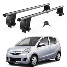 Roof Bars For Cars Without Rails For Subaru Pleo 2007-2018 Lockable Grey 2 Pcs