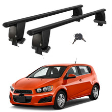 Roof Bars For Cars Without Rails For Chevrolet Sonic T300 2012-2016 Lockable Black 2 Pcs