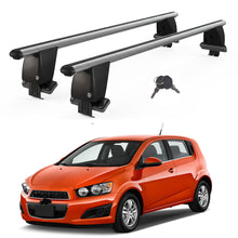 Roof Bars For Cars Without Rails For Chevrolet Sonic T300 2012-2016 Lockable Grey 2 Pcs