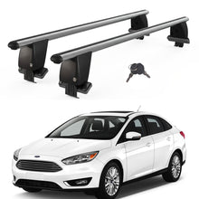 Roof Bars For Cars Without Rails For Ford Focus III 2018+ Lockable Grey 2 Pcs
