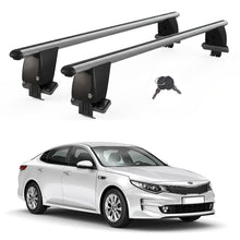 Roof Bars For Cars Without Rails For Kia Optima Jf Saloon 2015+ Lockable Grey 2 Pcs