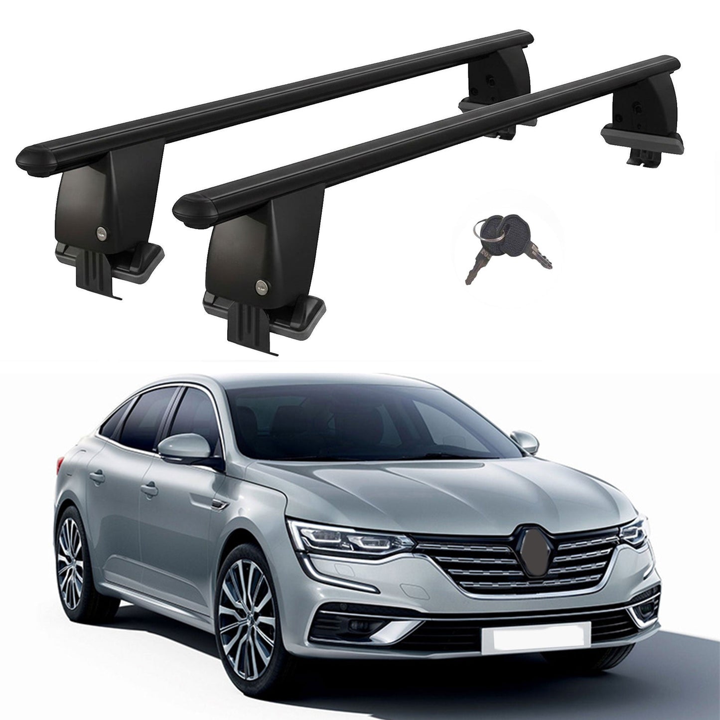 Roof Bars For Cars Without Rails For Suzukı Swace 2020+ Lockable Black 2 Pcs