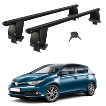 Roof Bars For Cars Without Rails For Toyota Auris/Corolla E210 HB 2018+ Lockable Black 2 Pcs