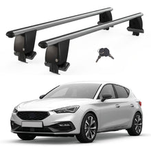 Roof Bars For Cars Without Rails For Seat Leon Mk4 2020+ Lockable Grey 2 Pcs