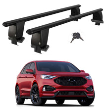 Roof Bars For Cars Without Rails For Ford Edge 2016+ Lockable Black 2 Pcs