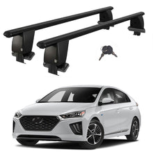 Roof Bars For Cars Without Rails For Hyundai Ioniq Ae 2016+ Lockable Black 2 Pcs