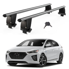 Roof Bars For Cars Without Rails For Hyundai Ioniq Ae 2016+ Lockable Grey 2 Pcs
