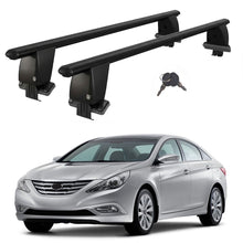 Roof Bars For Cars Without Rails For Hyundai Sonata VI Yf 2009-2014 Lockable Black 2 Pcs