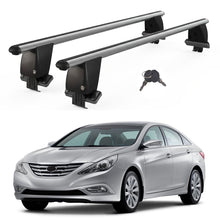 Roof Bars For Cars Without Rails For Hyundai Sonata VI Yf 2009-2014 Lockable Grey 2 Pcs
