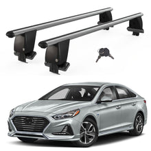 Roof Bars For Cars Without Rails For Hyundai Sonata VII Lf 2015-2019 Lockable Grey 2 Pcs