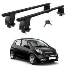 Roof Bars For Cars Without Rails For Kia Venga 2014+ Lockable Black 2 Pcs