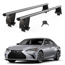Roof Bars For Cars Without Rails For Lexus Es Xz10 2018+ Lockable Grey 2 Pcs