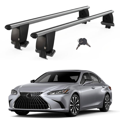 Roof Bars For Cars Without Rails For Lexus Es Xz10 2018+ Lockable Grey 2 Pcs