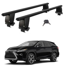 Roof Bars For Cars Without Rails For Lexus Rx Al20 2015+ Lockable Black 2 Pcs