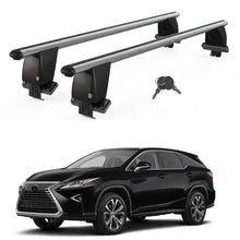 Roof Bars For Cars Without Rails For Lexus Rx Al20 2015+ Lockable Grey 2 Pcs